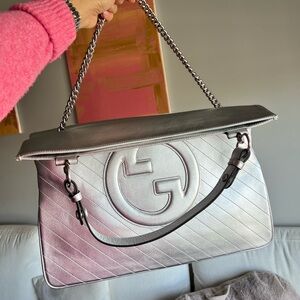 SOLD! GUCCI BLONDIE MEDIUM TOTE BAG SILVER $4500